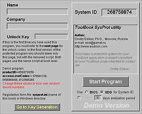 Sysprot registration page